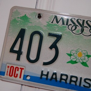 Vintage mississippi  License Plate