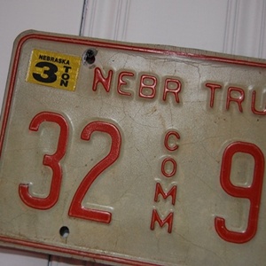 Vintage nebr truck  License Plate