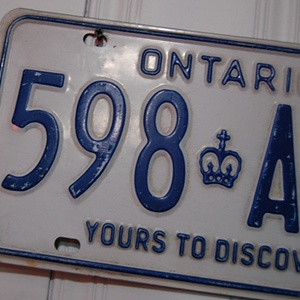 Vintage ontario  License Plate