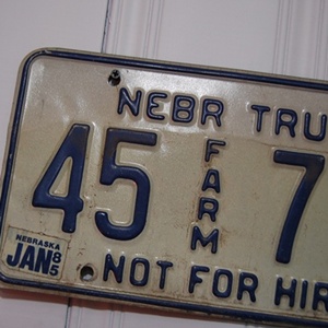 Vintage nebr truck  License Plate