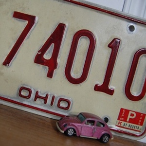 Vintage License Plate E74010