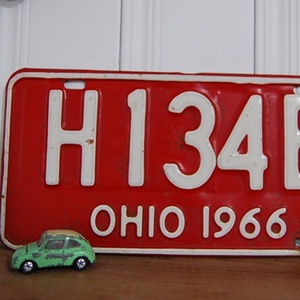 Vintage License Plate H134E