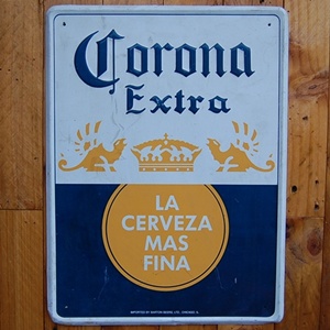 vintage Corona Beer tin sign 