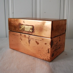 vintage copper recipe box  #52