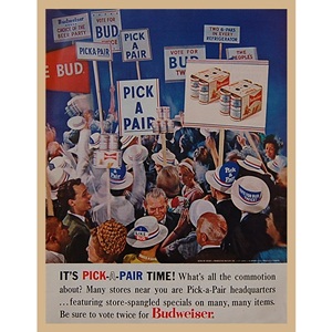 1964&#039; Budweiser 6-paks