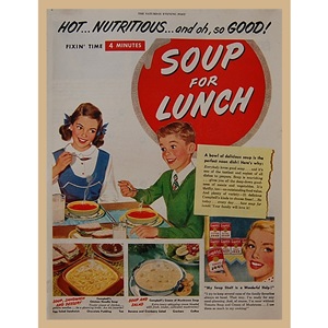 1951&#039; SOUP FOR LUNCH CAMPBELLS