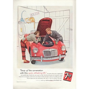 빈티지 아트포스터#50 7UP( RED CAR)