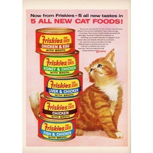 빈티지 아트포스터#58 5 CAT FOODS