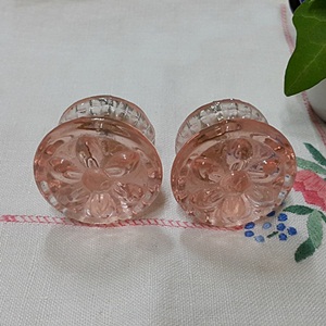 Glass knob-flower pink
