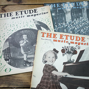  THE ETUDE music magazine 3종 잡지 (1940년대)